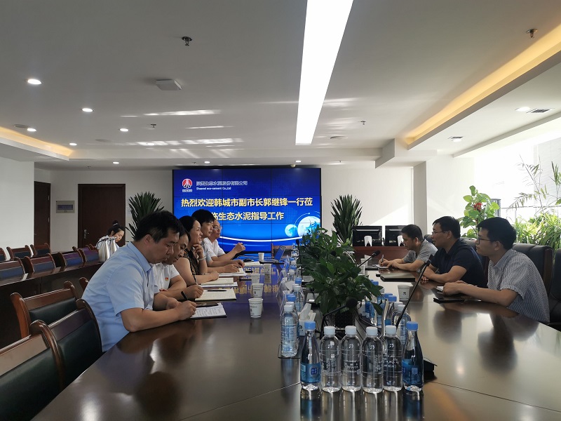 韓城市副市長(cháng)郭繼鋒一行到生態(tài)水泥公司就推進(jìn)項目建設進(jìn)行交流