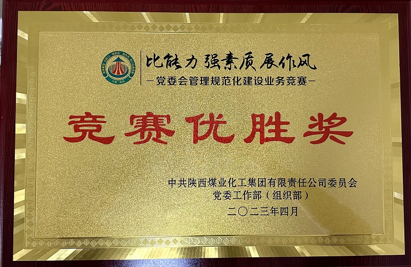 公司榮獲“黨委會(huì )管理規范化建設業(yè)務(wù)競賽”優(yōu)勝獎