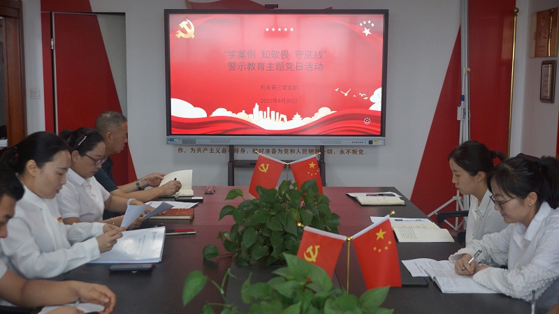 公司機關(guān)第三黨支部組織開(kāi)展“學(xué)案例 知敬畏 守底線(xiàn)”主題黨日活動(dòng)