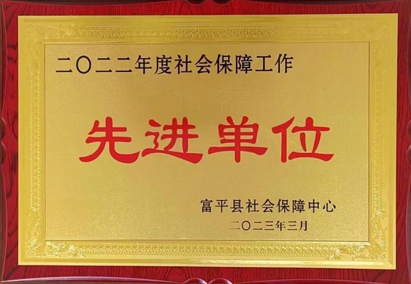 富平公司榮獲2022年度社會(huì )保障工作先進(jìn)單位
