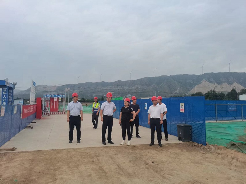 陜西建材科技公司副總經(jīng)理杜永康一行深入龍門(mén)綠碳公司項目現場(chǎng)調研指導工作