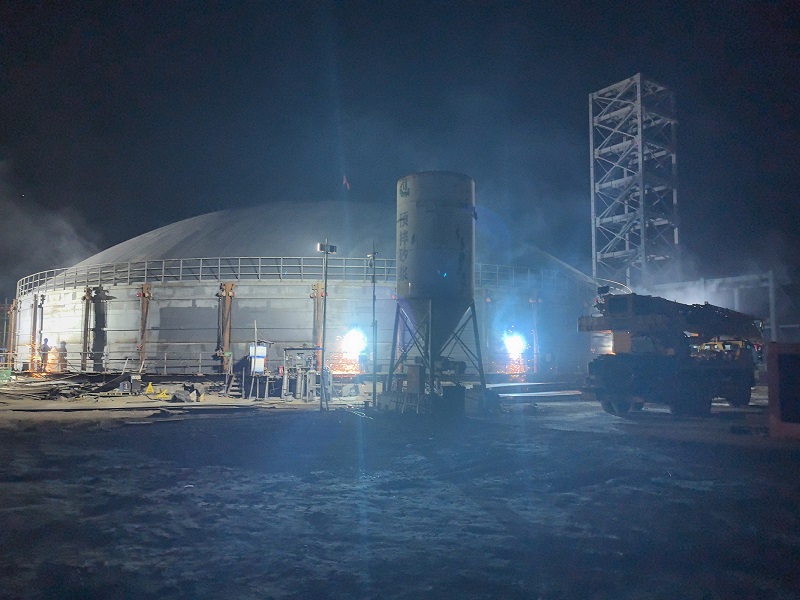 神木恒穩公司：晝夜施工搶工期 爭分奪秒抓進(jìn)度