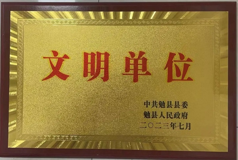 賽柯瑞思公司喜獲“勉縣文明單位”榮譽(yù)稱(chēng)號