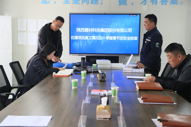 陜西建材科技公司檢查組一行到龍門(mén)綠碳公司開(kāi)展復工復產(chǎn)安全檢查